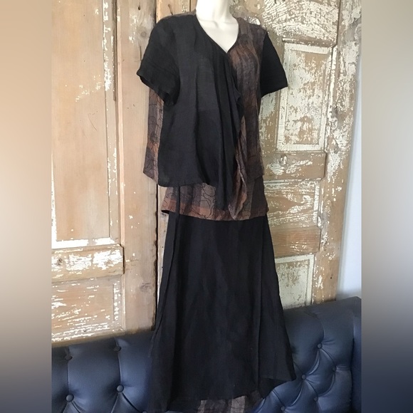Kim Bernardin Paris Dress 2 Piece Separates Made In France Linen 38 - Picture 5 of 10